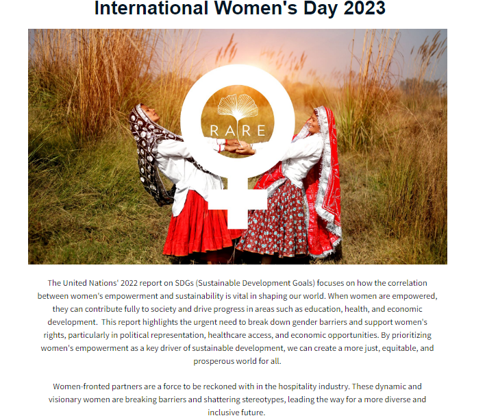 gINKgo | RARE Newsletter | 2023 - Celebrating Women in Hospitality | March 2023