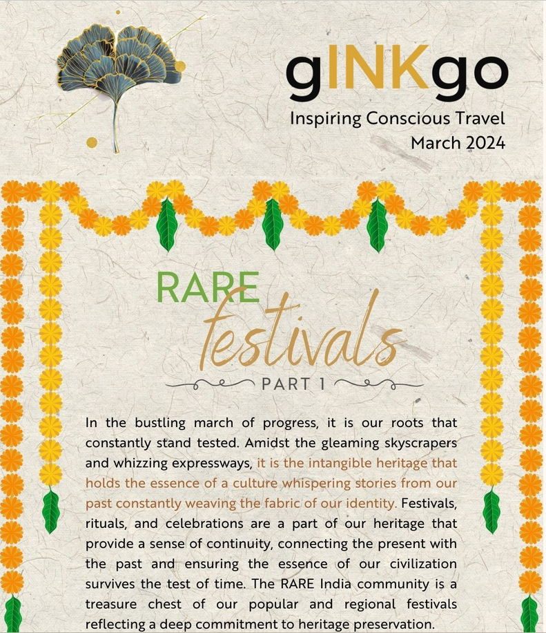 gINKgo | The RARE Newsletter | Spring Festivals of India | Vol 93 | March 2024