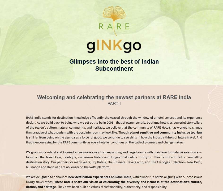 gINKgo | The RARE Newsletter | Latest at RARE: Part I | Vol 85 | Sept 2023