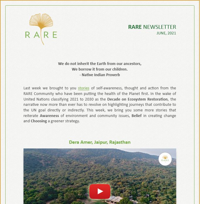 RARE Newsletter | Vol 37 | Treading Softly is a Long Journey - Part 2