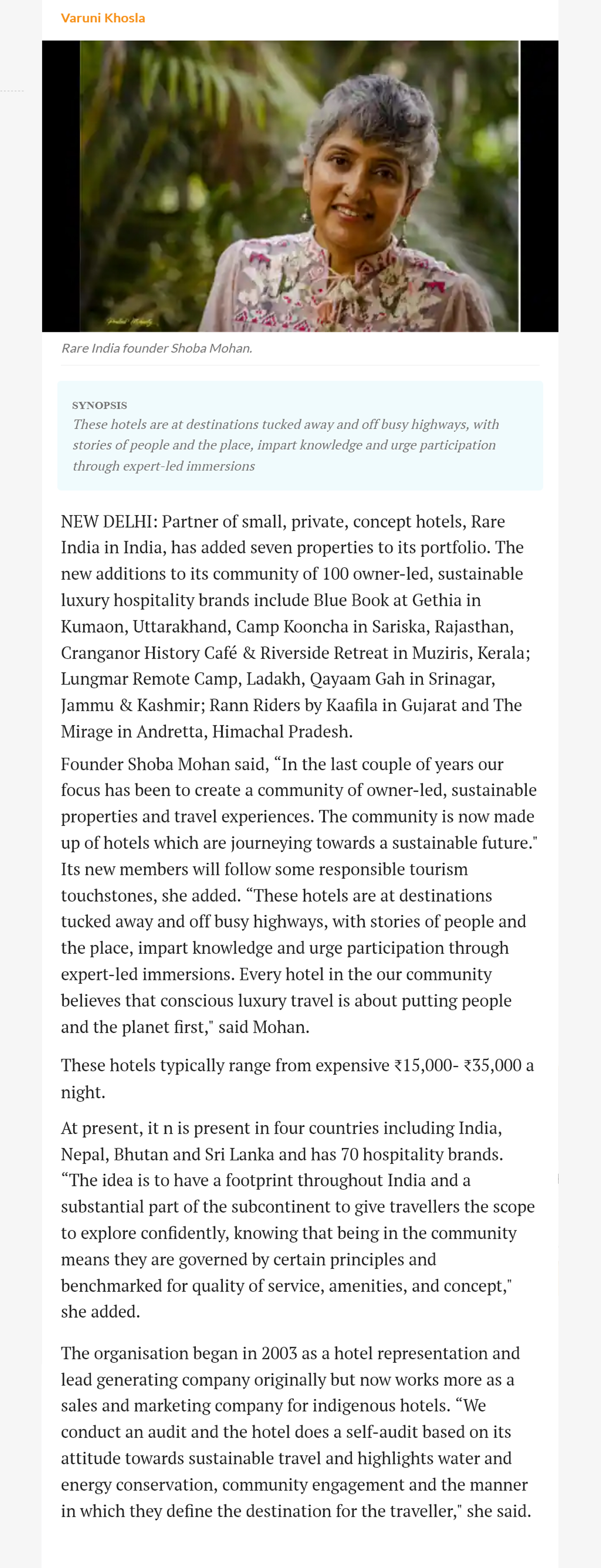 Luxury hotels platform Rare India adds 7 properties to its portfolio